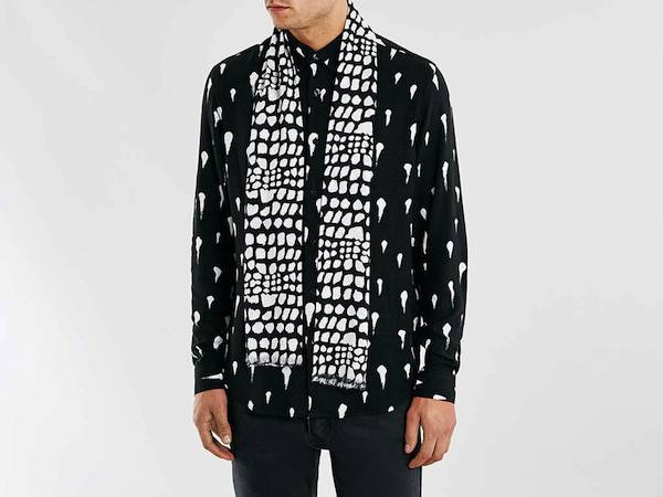 Nick Grimshaw Black Paint Splatter Shirt