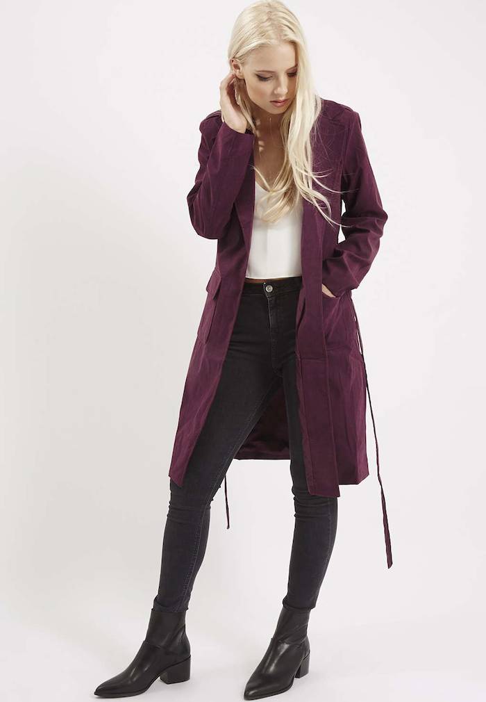 Coloured Trench Coat