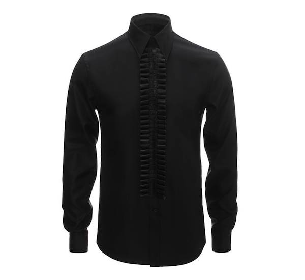 Alexander McQueen Black Ruffle Shirt