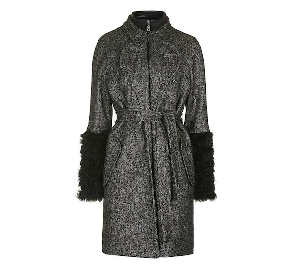 Topshop Tweed Trench Coat