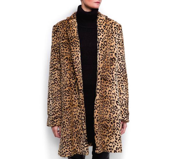 Mango Animal Print Coat
