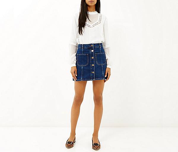 River Island Denim Skirt