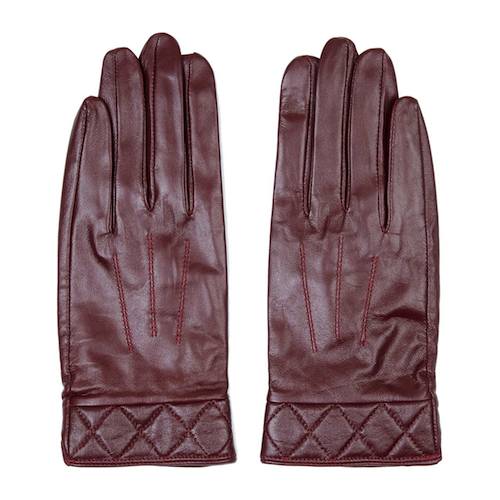 Topshop Red Leather Gloves