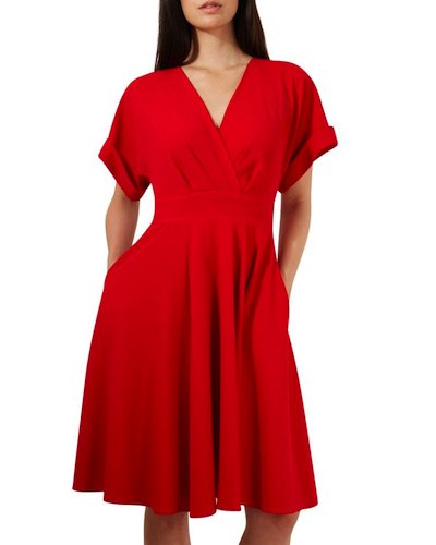 Closet Flared Red Dress