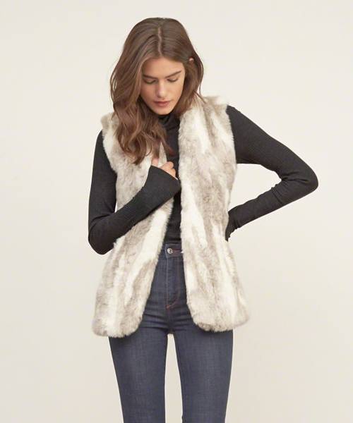 Abercrombie & Fitch Faux Fur Vest