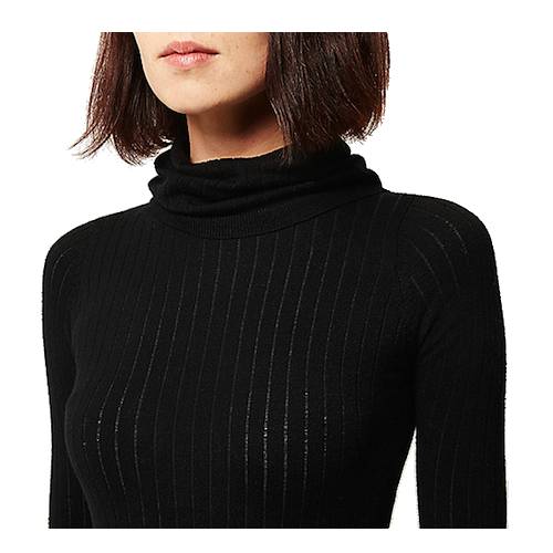 River Island Black Knitted Roll Neck Top