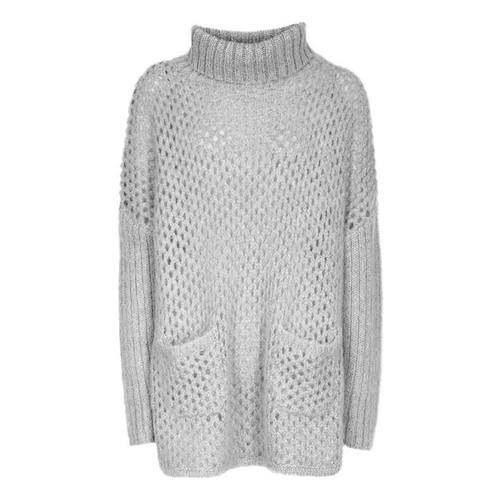 Reiss Open Knit Roll Neck Jumper
