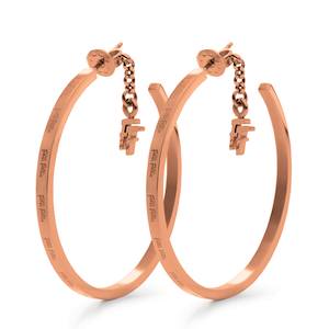 Folli Follie Rose Gold-Plated Hoop Earrings