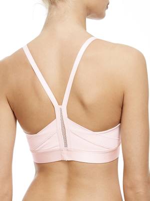 M&S Non-Wired Medium Impact Full Cup Crop Top in Pale Pink Mix
