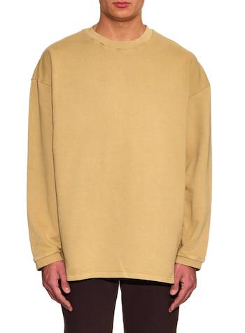 Yeezy Long-Sleeved Cotton Jersey Sweatshirt