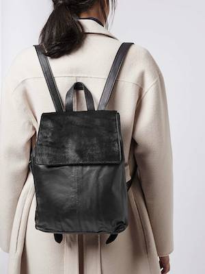 Topshop Leather Ponyhair Backpack