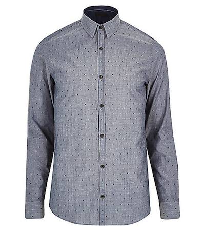 River Island Blue Vito Spot Shirt