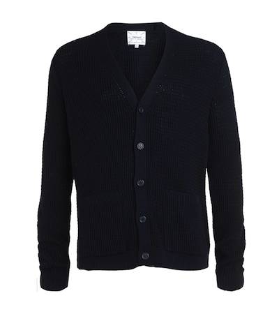 Topman Navy Textured Cardigan