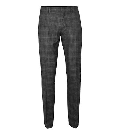 Topman Charcoal Check Skinny Fit Suit Trousers