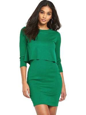 River Island Green Bodycon Dress