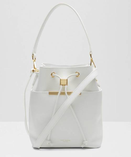 Ted Baker Adrene Crosshatch Leather Bucket Bag