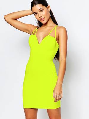 Lime Green NaaNaa Bodycon Dress