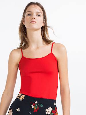 Zara Light Red Strappy Top