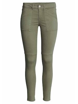 H&M Superstretch Trousers in Khaki