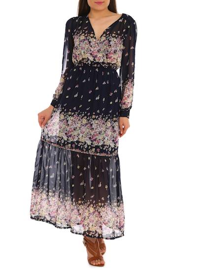 Debenhams Mela Navy Floral Print Maxi Dress
