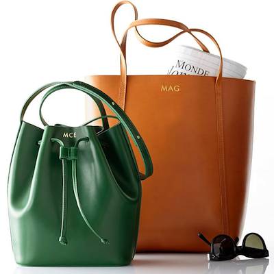 Mark & Graham Westbury Monogrammed Bucket Bag