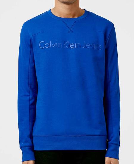 Calvin Klein Blue Retro Men's Sweatshirt