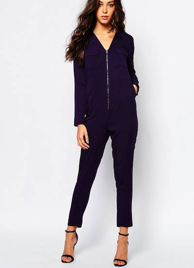 Daisy Street Boiler Jumpsuit with Zip Front