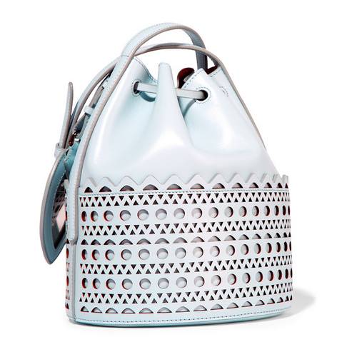 ALAÏA Vienne Laser-Cut Leather Bucket Bag