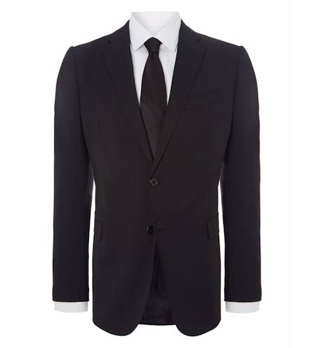 Men's Black Twill Suit