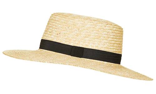 Women's Straw Boater Hat