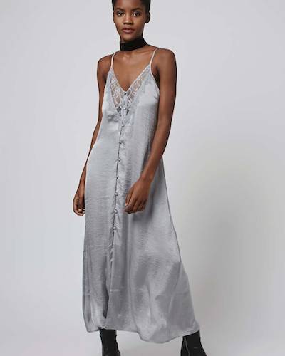Topshop Satin Maxi Slip Dress