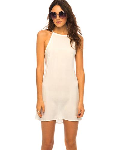 Motel Noe Slip Dress in White