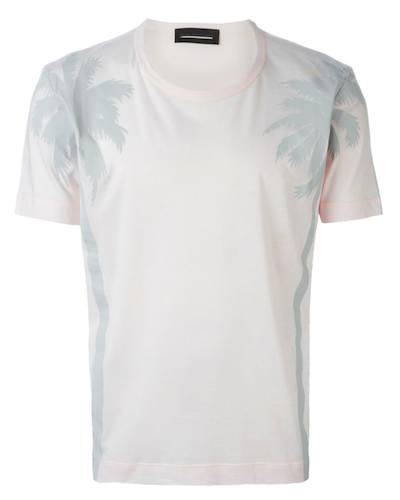 Diesel Black Gold Palm Tree Print T-shirt