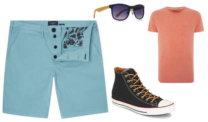 Men's Pastel Chino Shorts Outfit