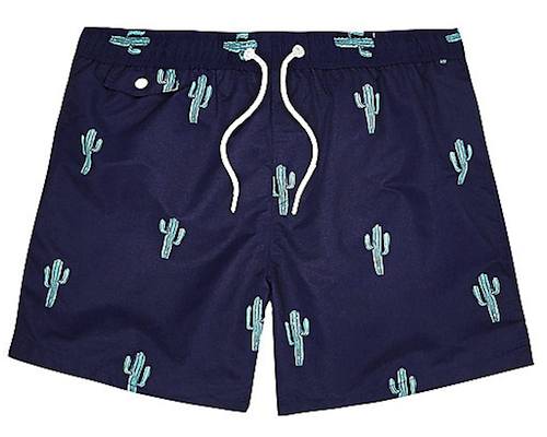 River Island Cactus Print Swim Shorts