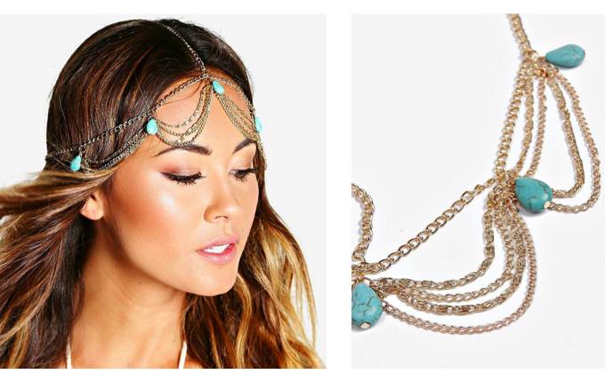 Boohoo Darcy Beaded Head Chain