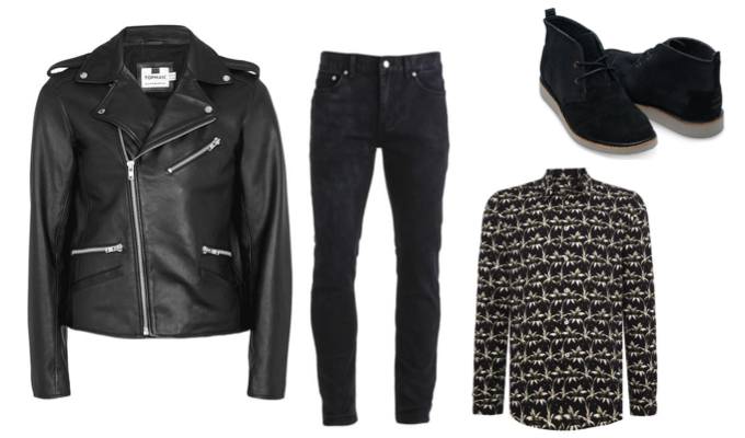 Men's Black Leather Jacket Outfit Ideas
