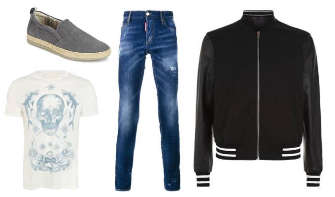 Men's Varsity Leather Jacket Outfit Ideas