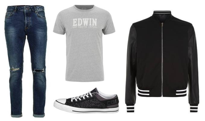 Men's Distressed Denim Jeans Outfit