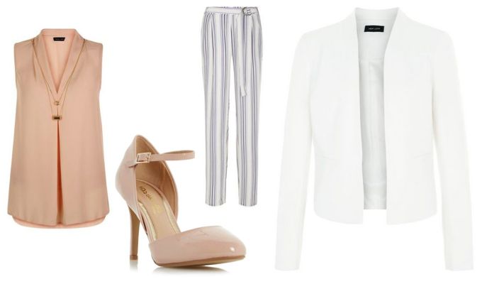 Women's White Blazer Office Outfit