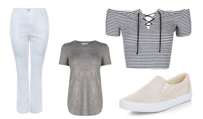 Women's On Trend Bardot Top Outfit