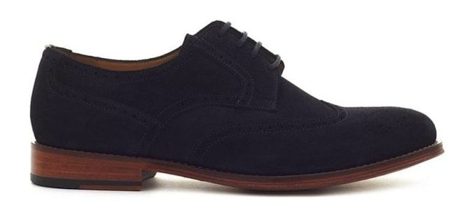 Paul Smith Navy Suede Xander Brogues