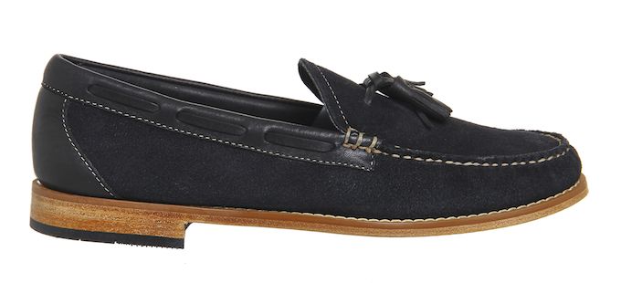 G.H Bass Navy Loafers