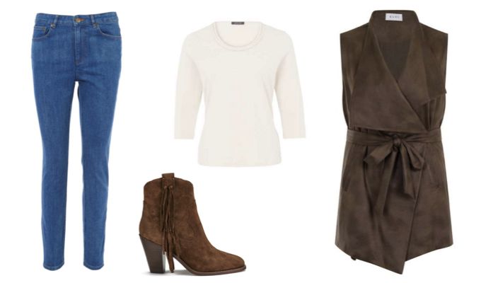 Women's Suede Gilet Outfit Ideas