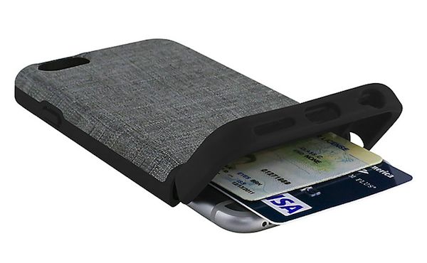 Jack Spade Grey Credit Card Case for iPhone