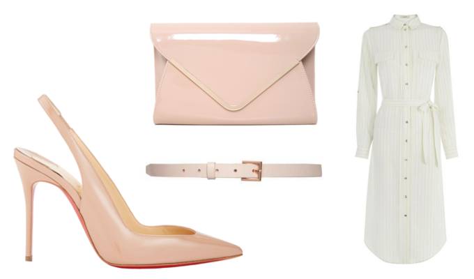 White Shirt Dress Outfit Idea