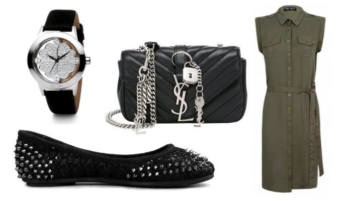 Military Shirt Dress Outfit Idea