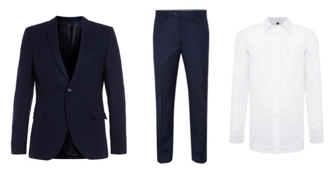 Black suit to dress like David Beckham