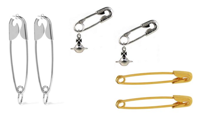 Women's Safety Pin Earrings Trend