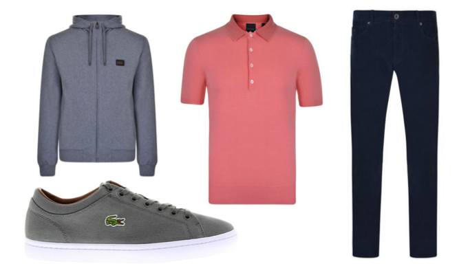 Men's Pink Polo Shirt Outfit Idea